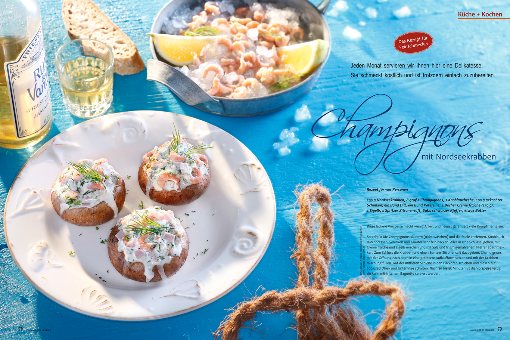 editorial - aufmacher - champignons mit krabben