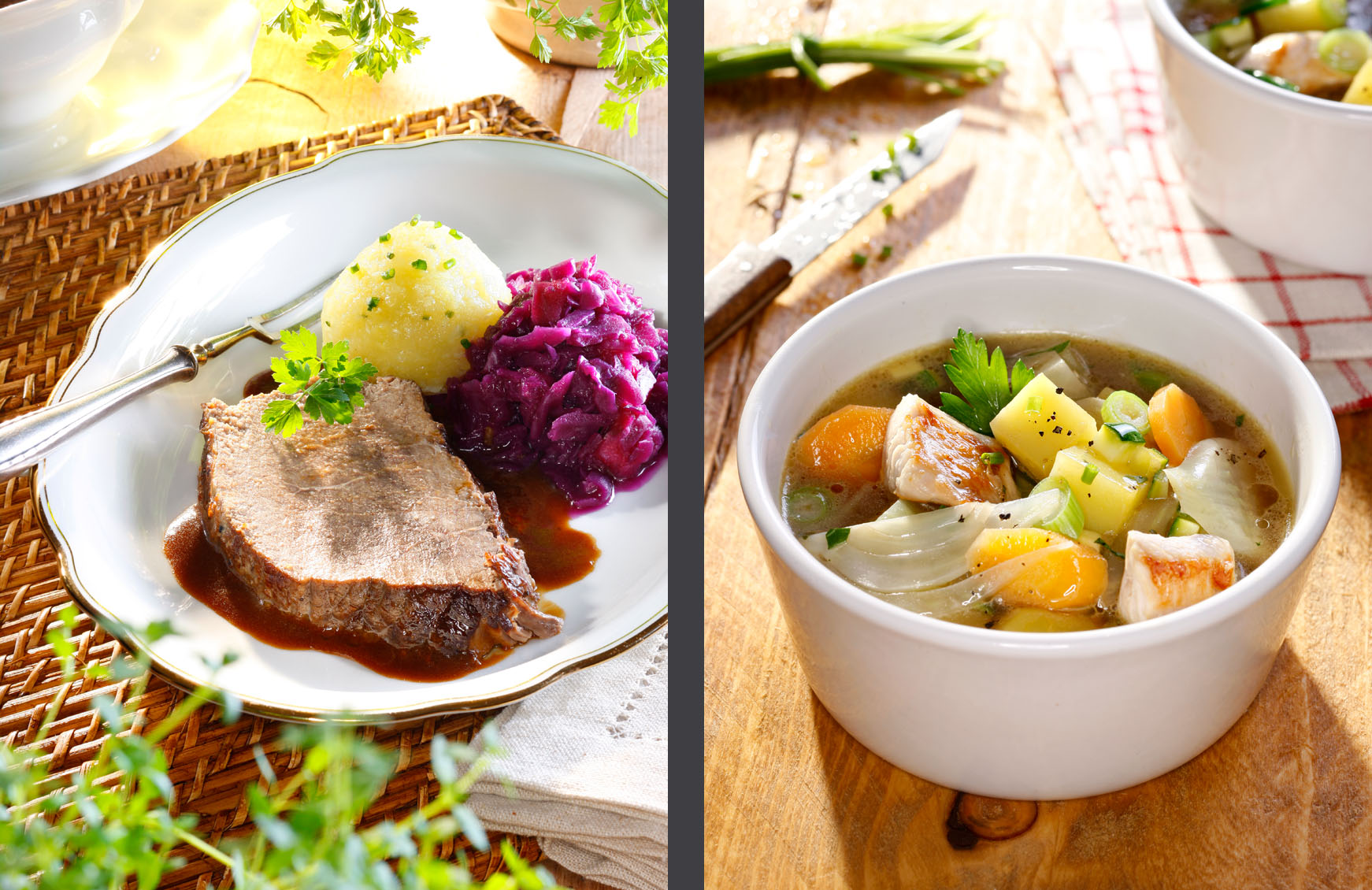 editorial - huettenschmaus - rinderbraten - eintopf mit haehnchen und fenchel